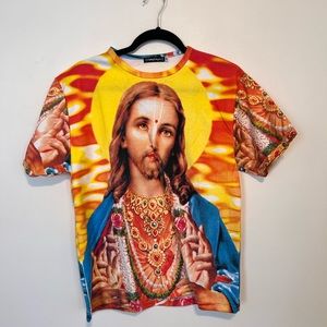 COWBOY & ANGELS Graphic Colorful Tshirt Sz M